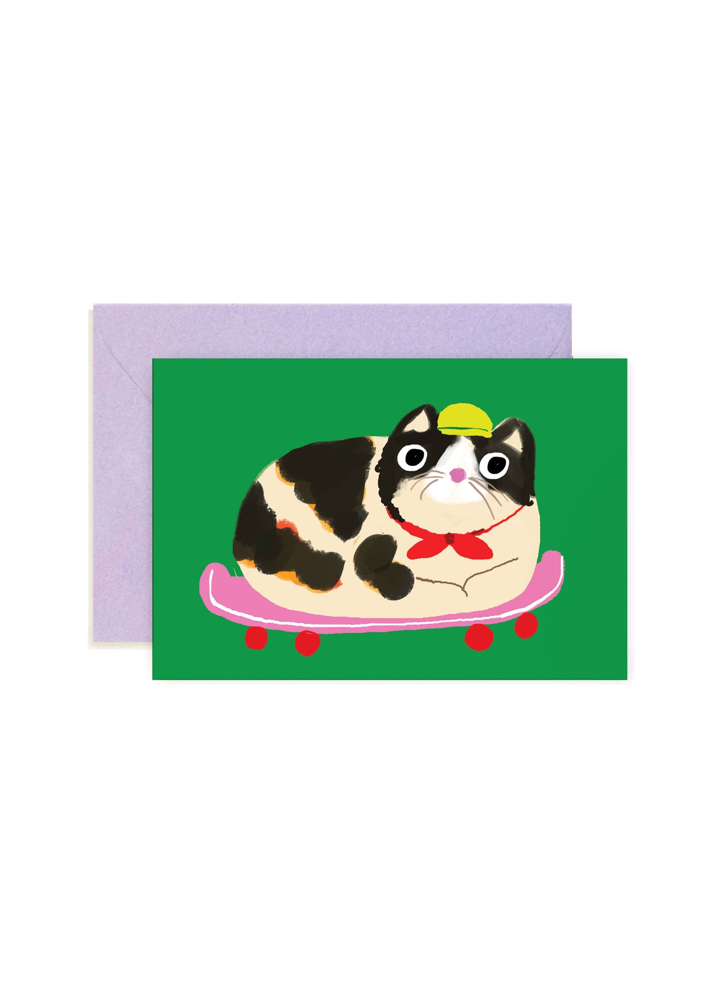 Cat Loaf Skateboard Mini Note Card – For Gift Mini Card