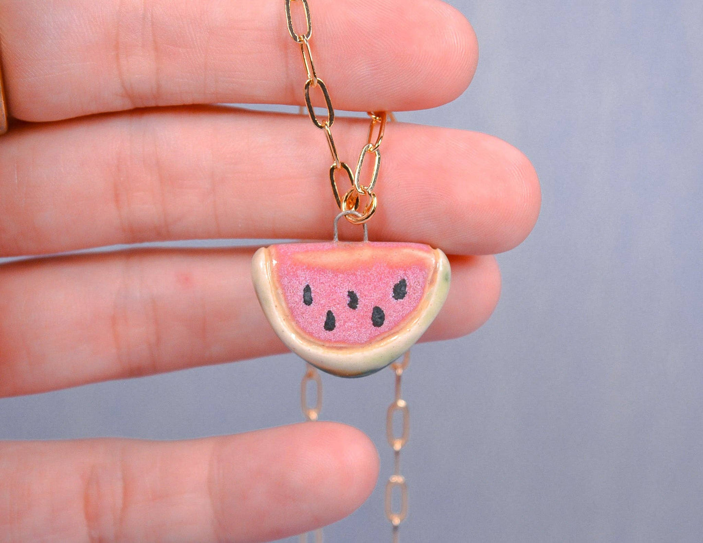 Watermelon Charm Ceramic Necklace