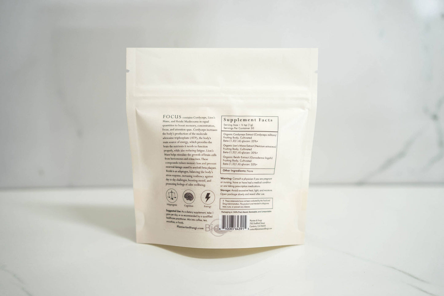 FOCUS Mushroom Powder for brain health