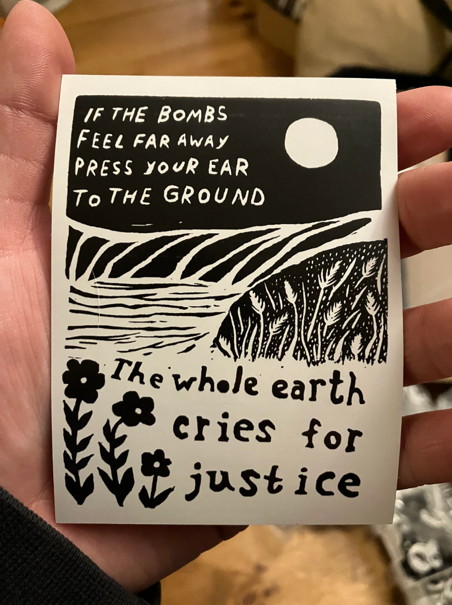 4" Vinyl Sticker - Earth Cries for Justice - 100% to PCRF