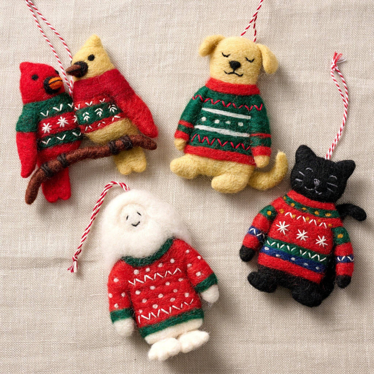 Tyana Ugly Sweater Dog Ornament