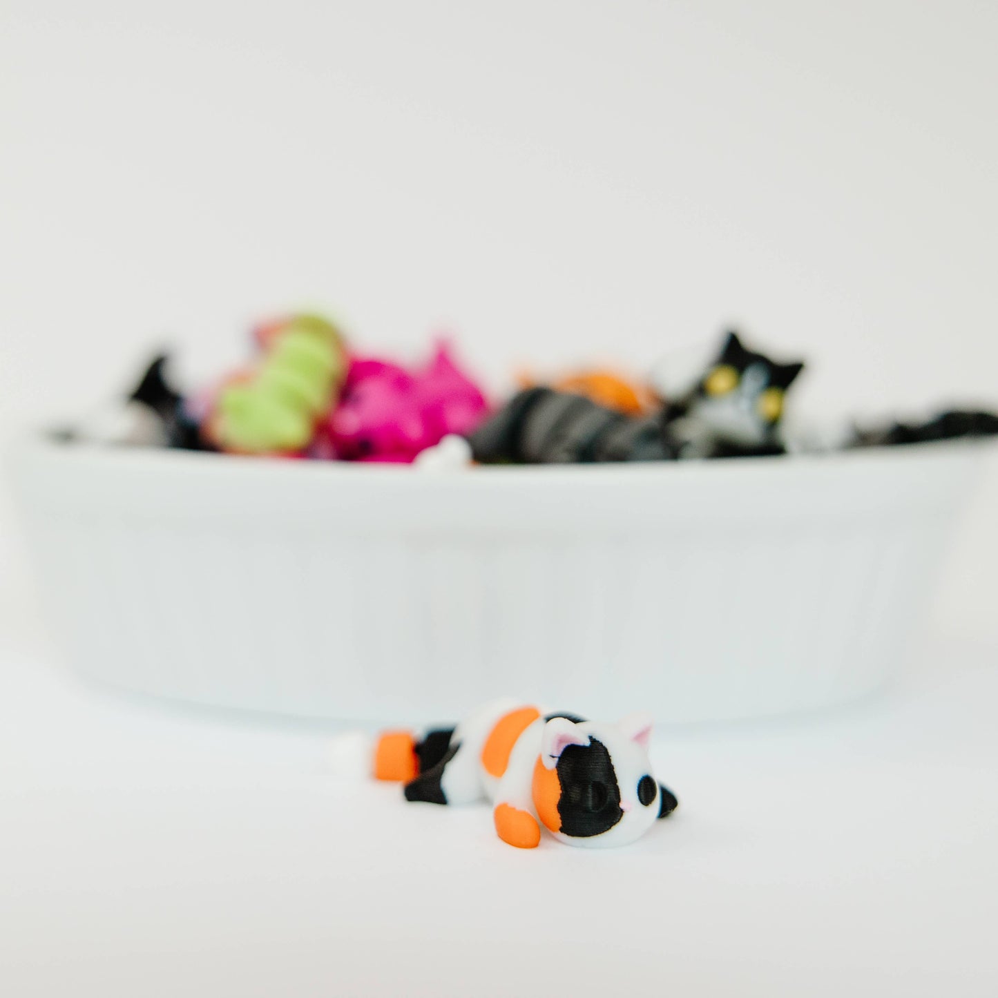 Tiny 3D Printed Pocket Cat Fidgets