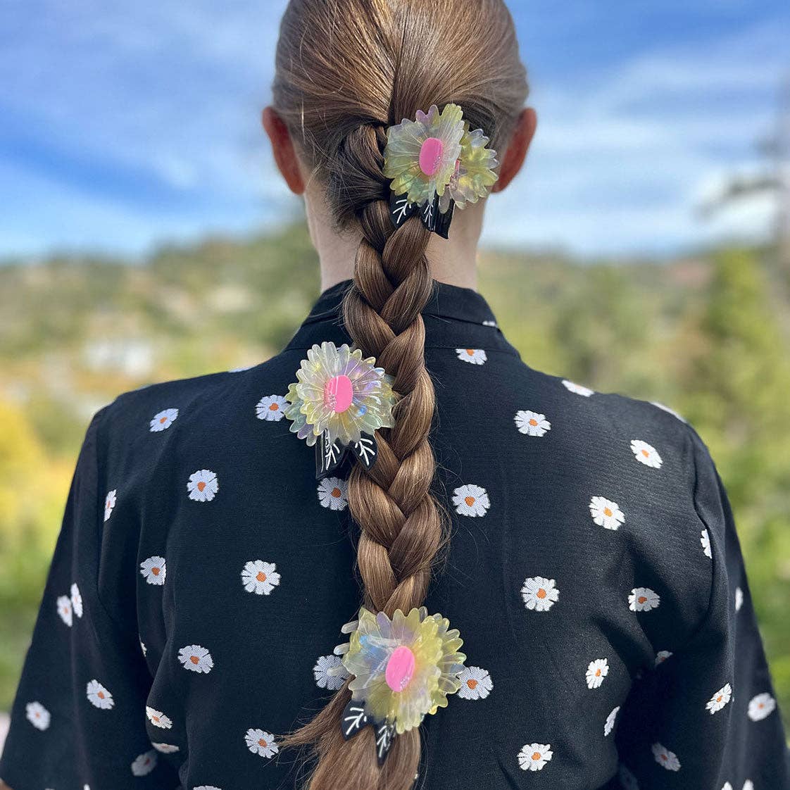 White Flower Hair Claw