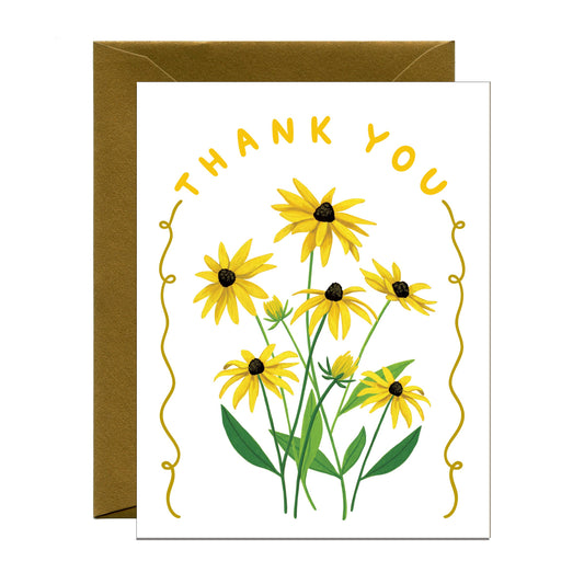 Black Eyed Susans Yellow Flowers Thank You Card