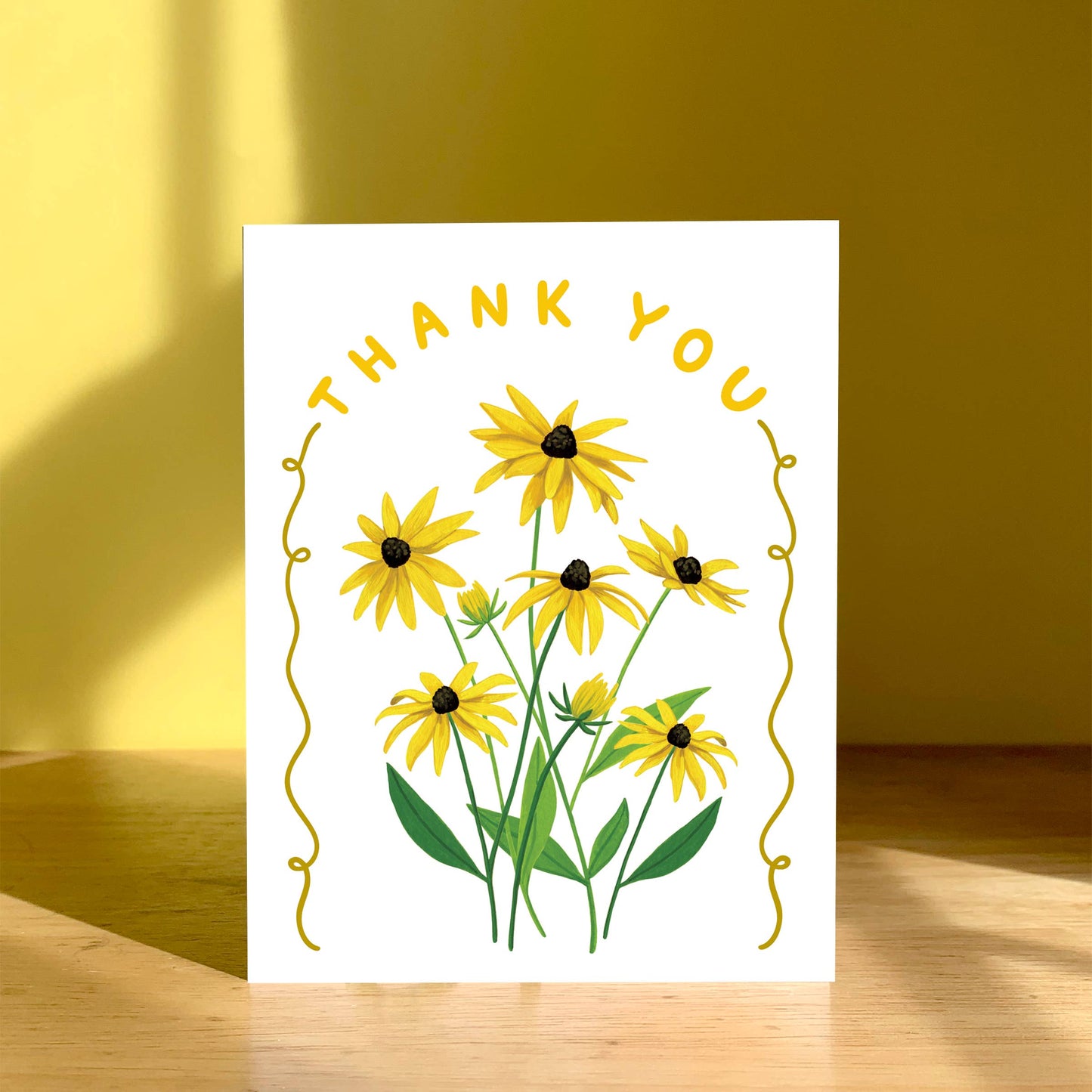 Black Eyed Susans Yellow Flowers Thank You Card