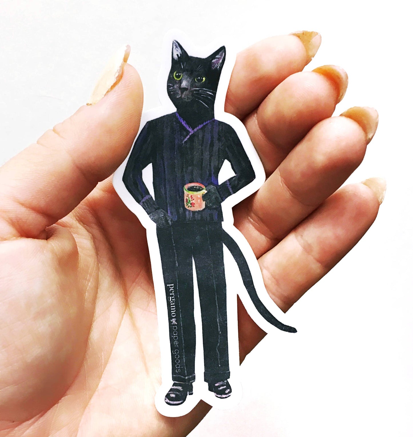 Black Cat Black Coffee Sticker