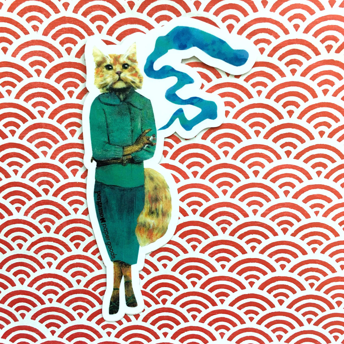 Cannabis Cat Vinyl Sticker - 4"