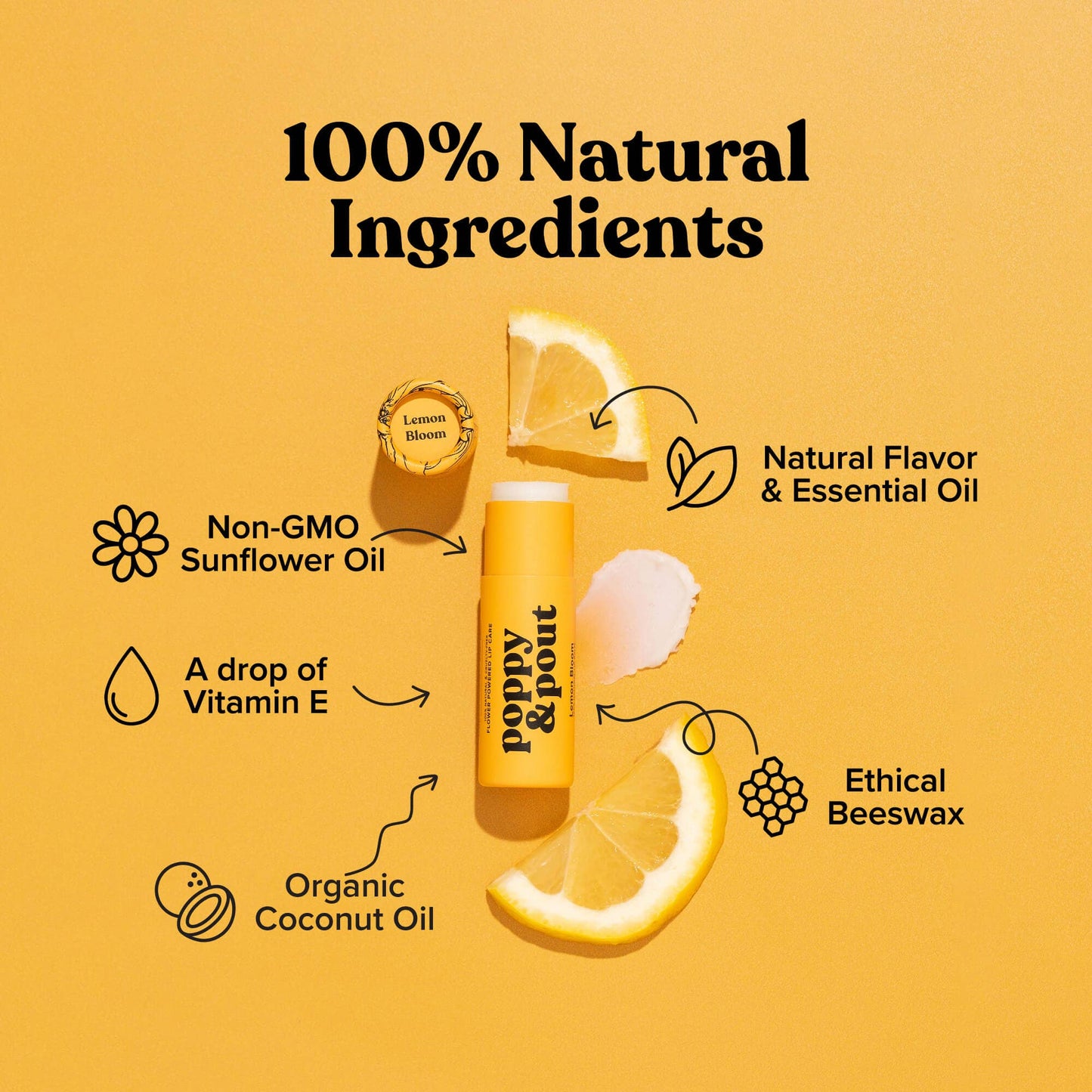Poppy & Pout Lip Balm Lemon Bloom