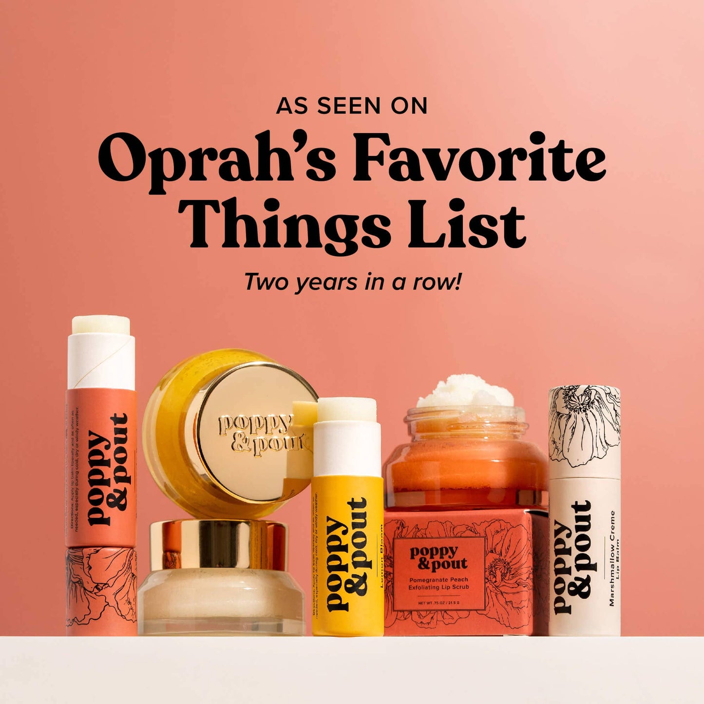 Poppy & Pout Lip Balm Pink Grapefruit