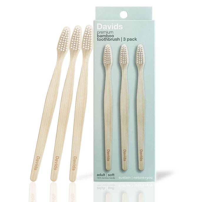 Davids Bamboo Soft Toothbrush Adult (3 pack)