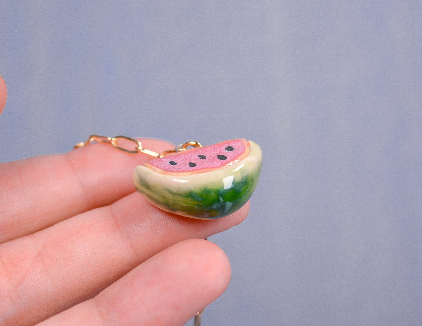 Watermelon Charm Ceramic Necklace