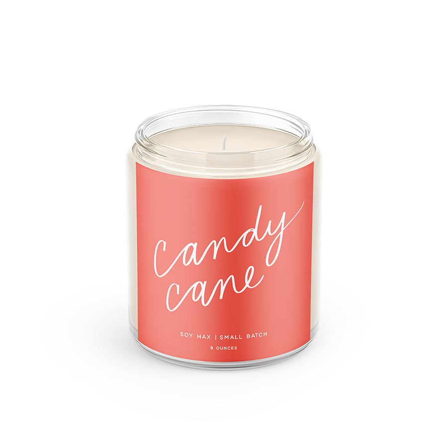 Candy Cane Candle | Peppermint + Vanilla
