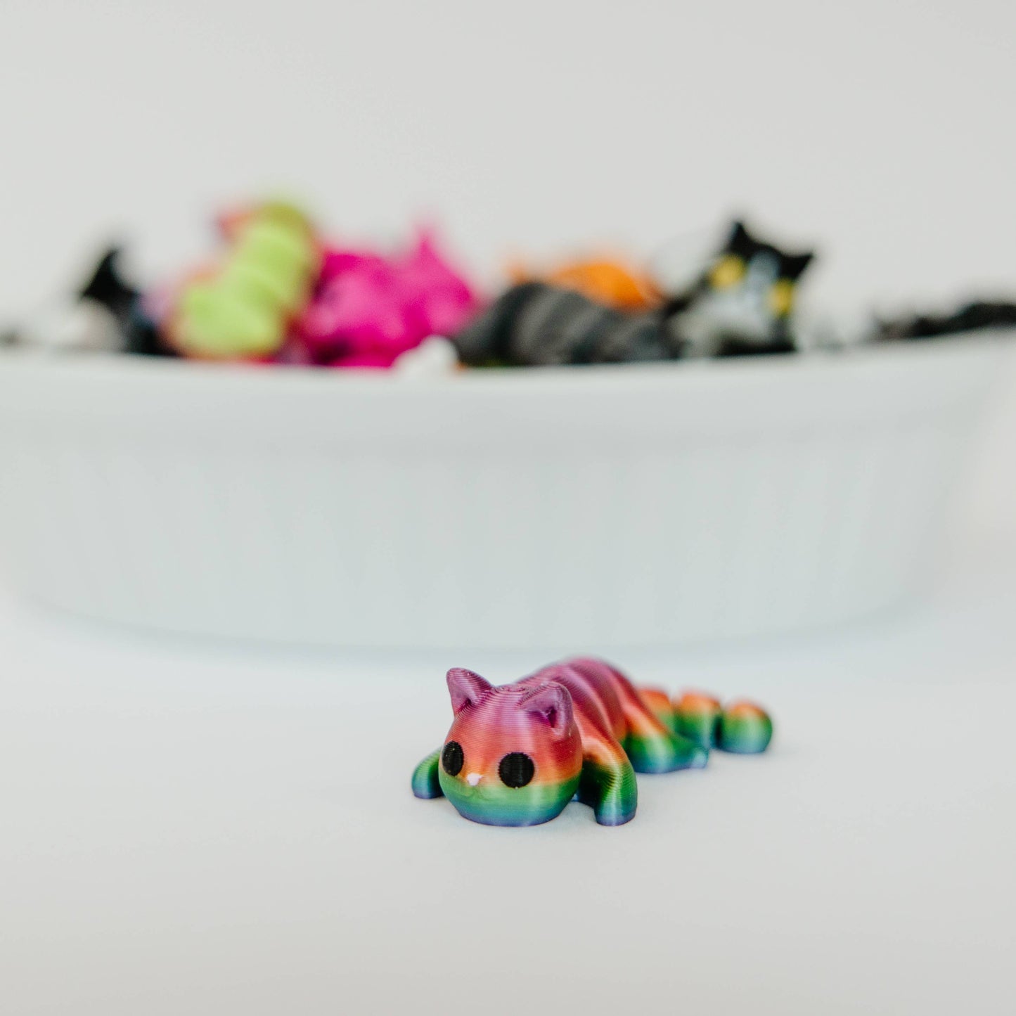 Tiny 3D Printed Pocket Cat Fidgets