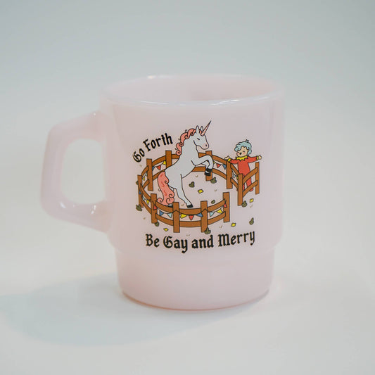 "Be Gay and Merry" Pink Mug