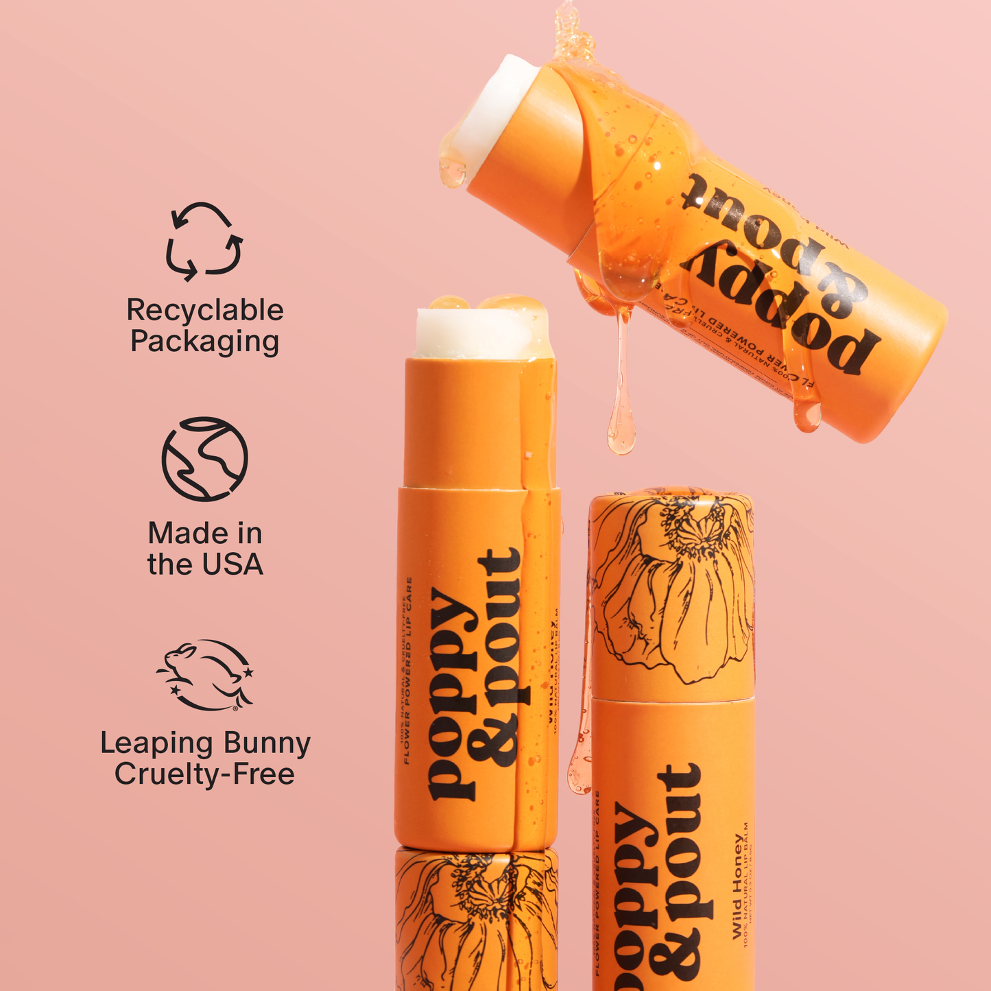 Poppy & Pout Lip Balm Wild Honey