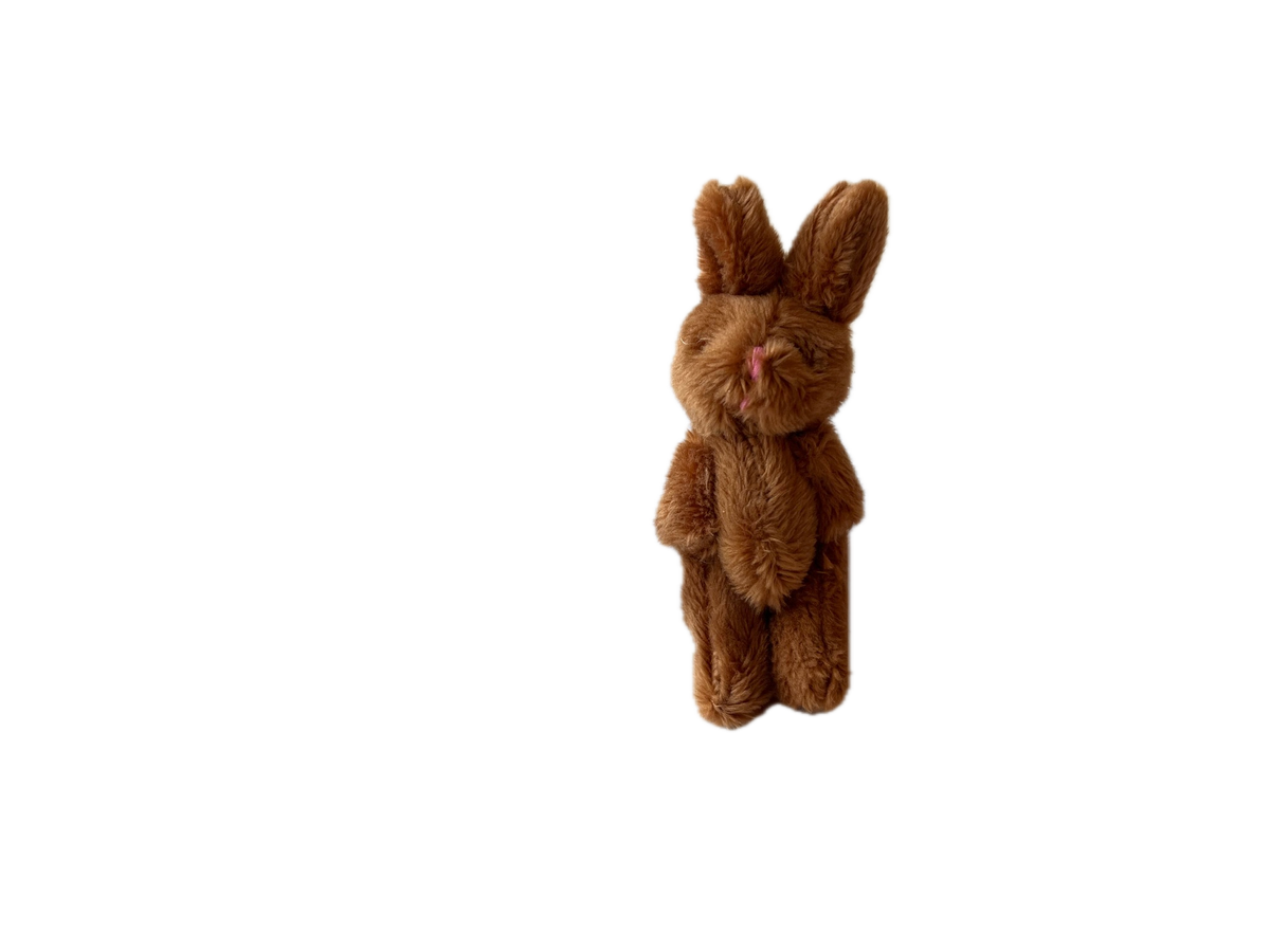 Miniature Plush Bunny Rabbit Brown 