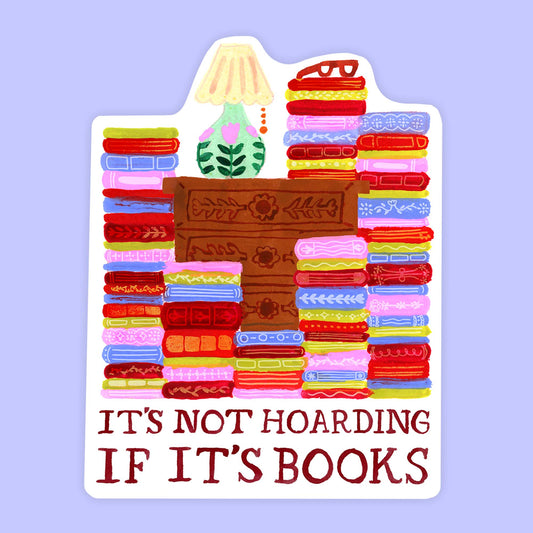 Hoarding Books Sticker