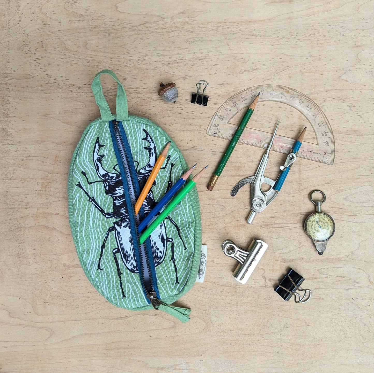 Zippered pouch | Stag Beetle