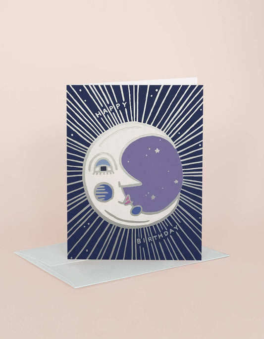 Birthday Greeting Card | Moon