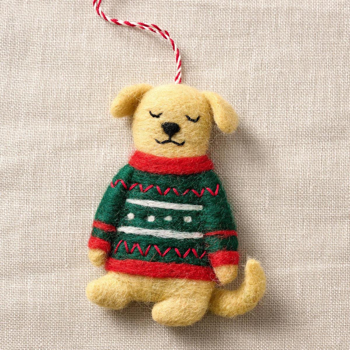 Tyana Ugly Sweater Dog Ornament