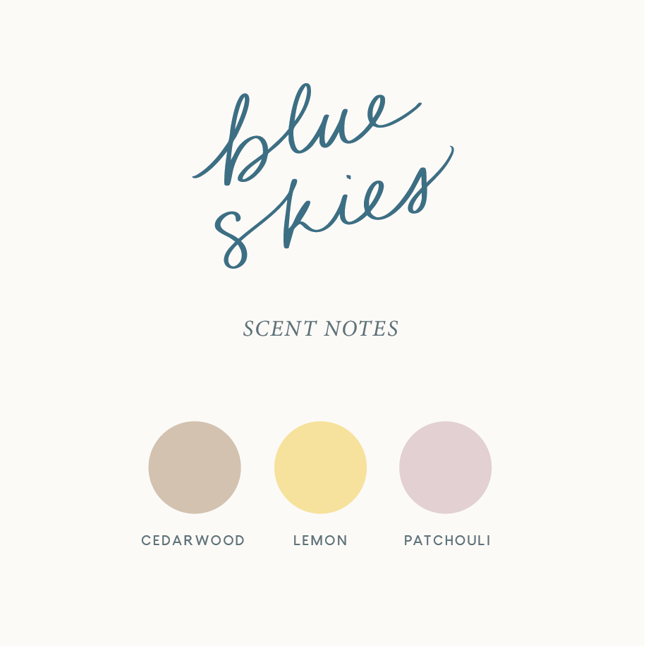 Blue Skies Candle | Cedarwood + Patchouli