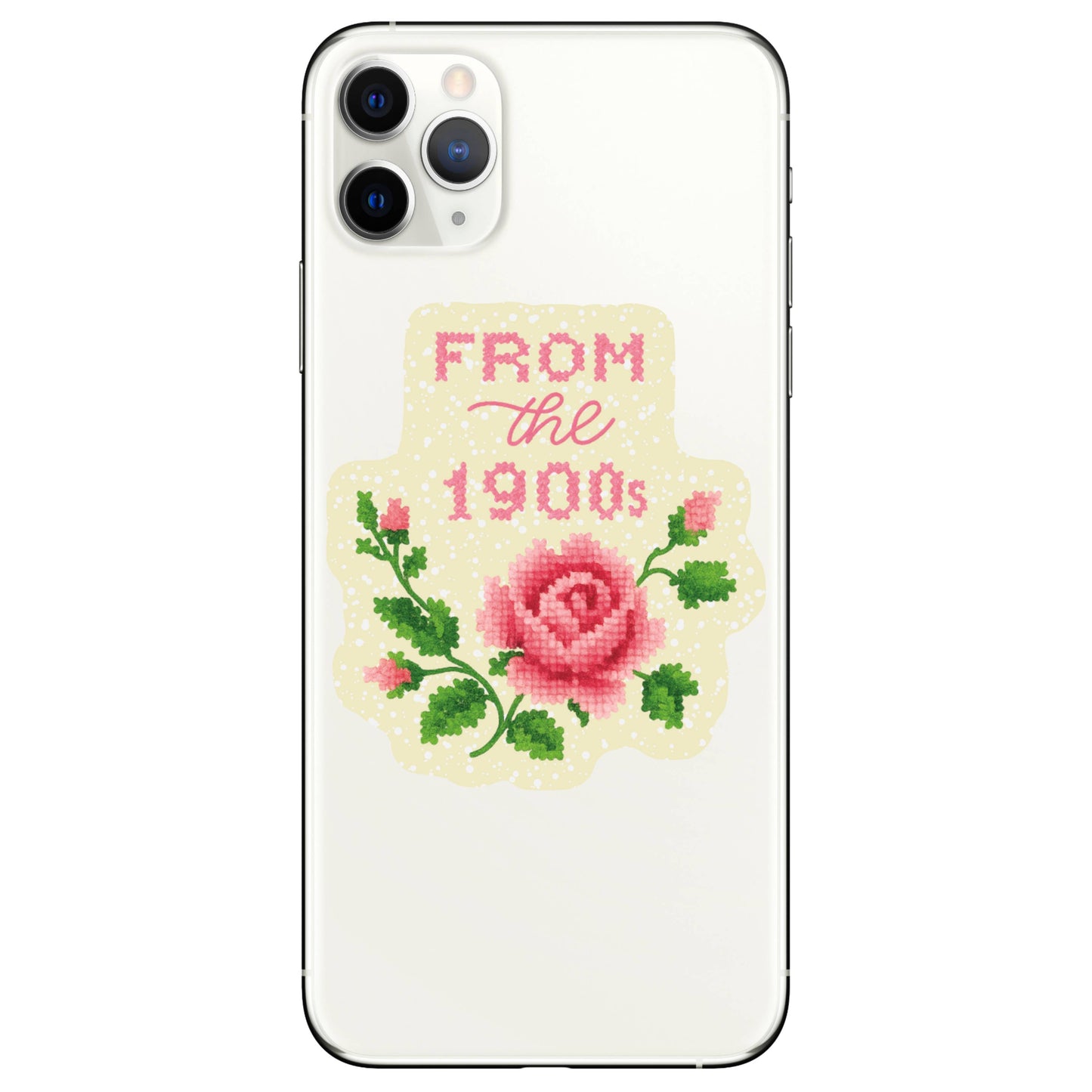From the 1900s Cross Stitch High Quality Vinyl Sticker
