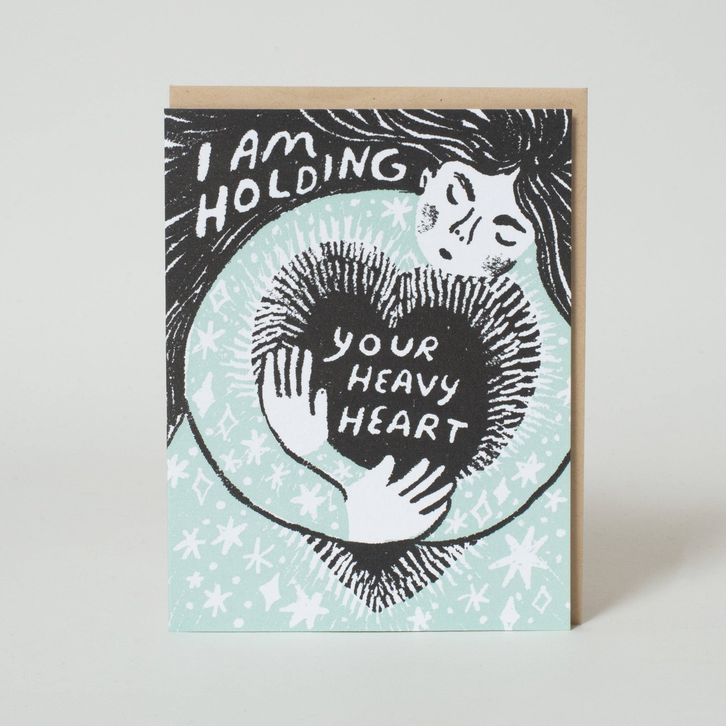 Holding Your Heavy Heart Greeting Card by Phoebe Wahl