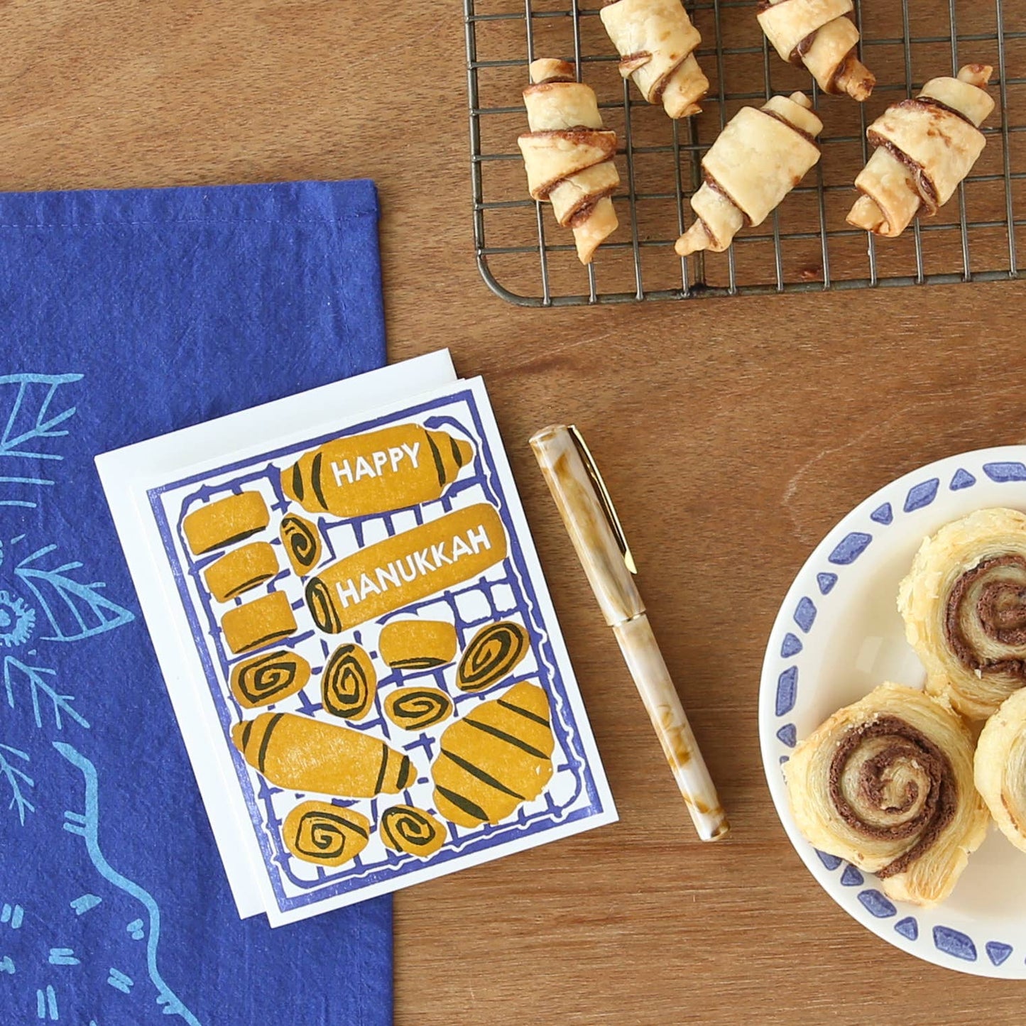 Happy Hanukkah (Rugelach) Card - Boxed Set of Six