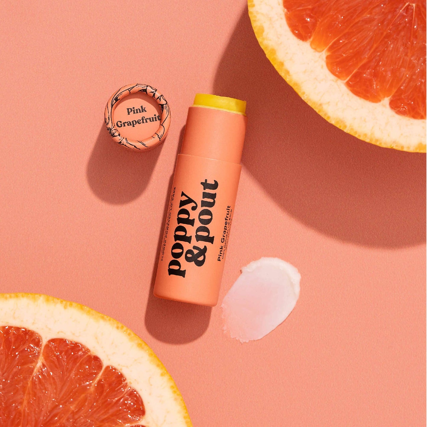 Poppy & Pout Lip Balm Pink Grapefruit