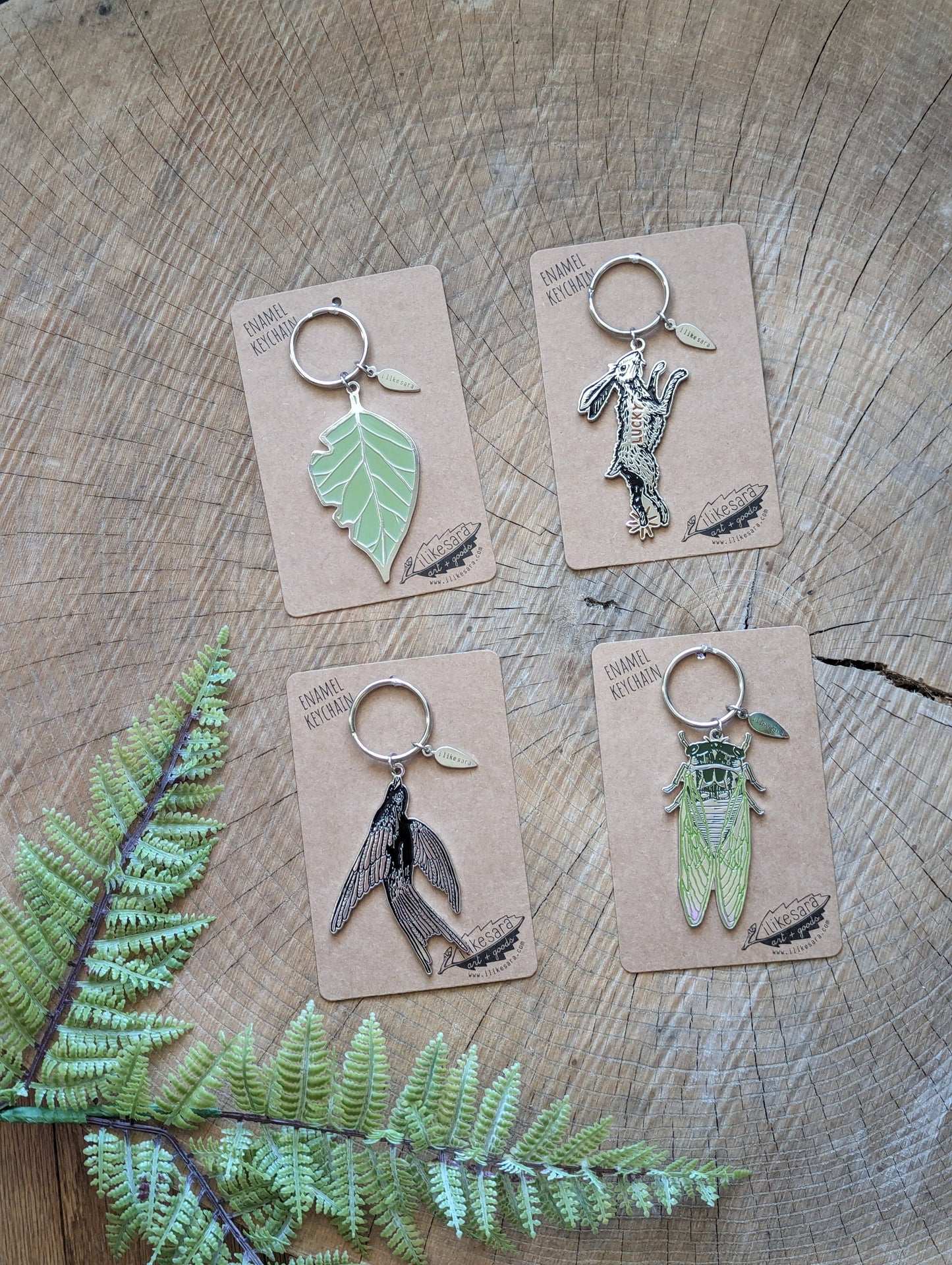 Metal Enamel Keychain | Cicada