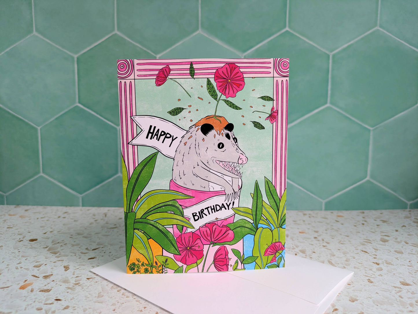 Possum Happy Birthday Card