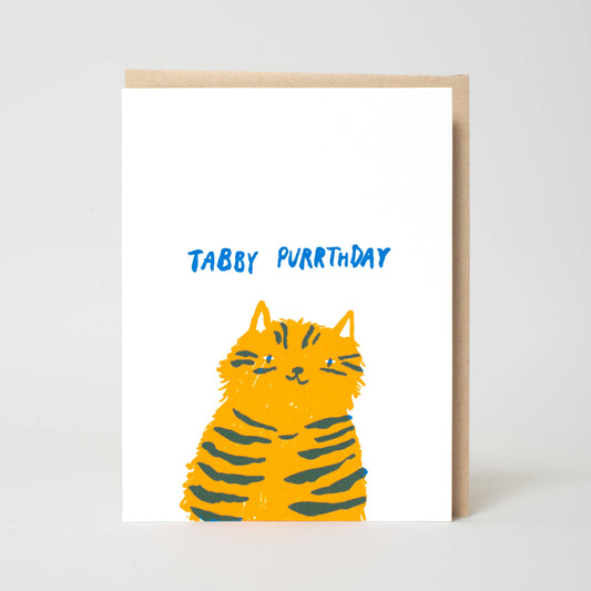 Punny Cat Birthday Greeting Card by Egg Press