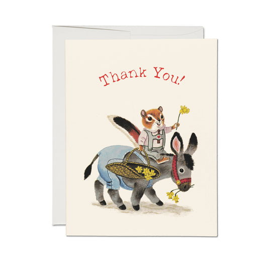 Richard Scarry Chipmunk and Donkey greeting card