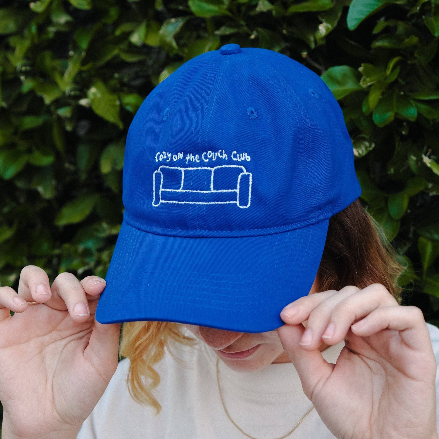 Cozy on the Couch Club Embroidered Hat