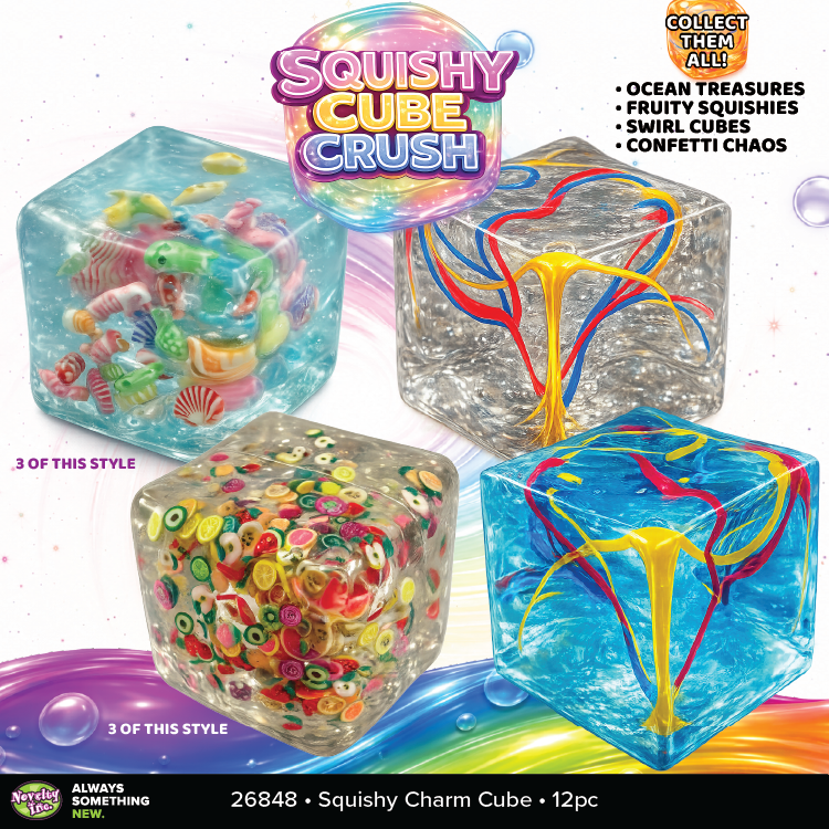 Fun Doh Squishy Charm Cube Fidget Toy Variety