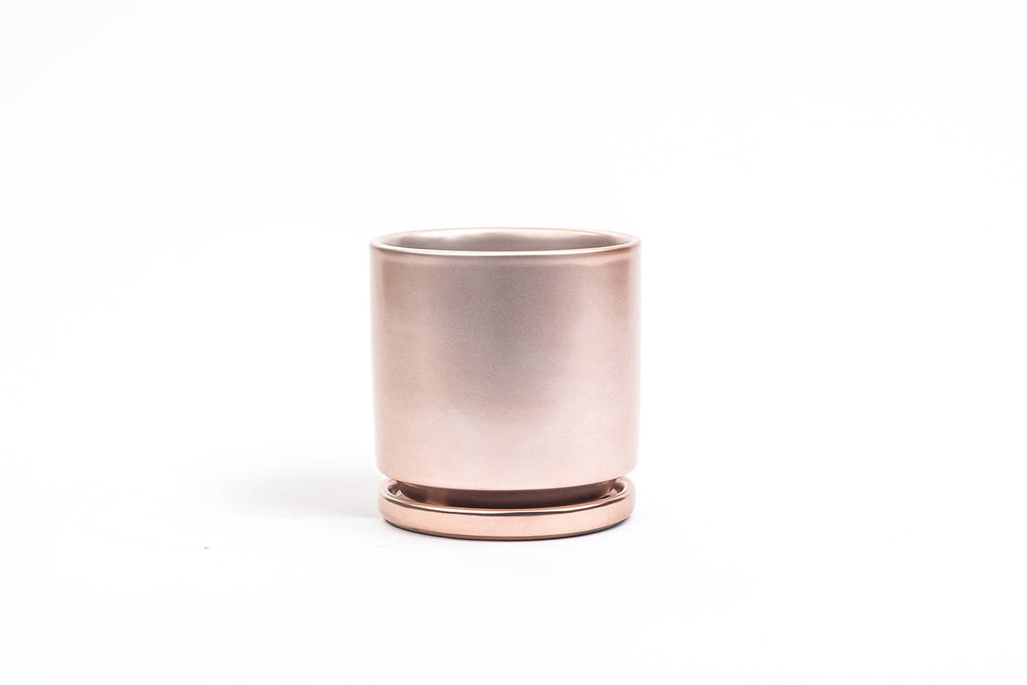 4.5" Gemstone Cylinder Pots with Water Saucers