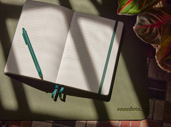 The Daily Planner - Hardcover with Library Buckram Cover