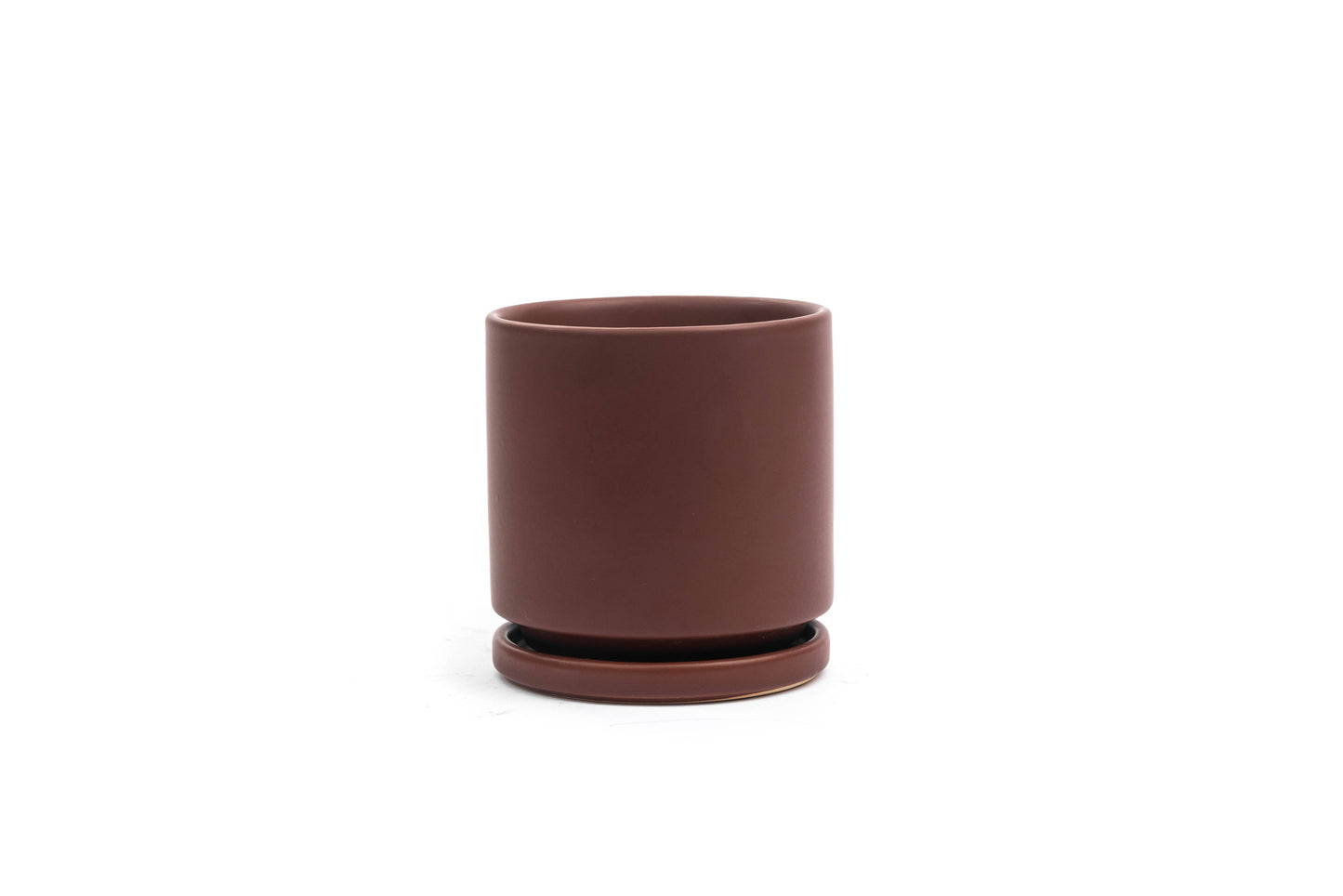4.5" Gemstone Cylinder Pots with Water Saucers