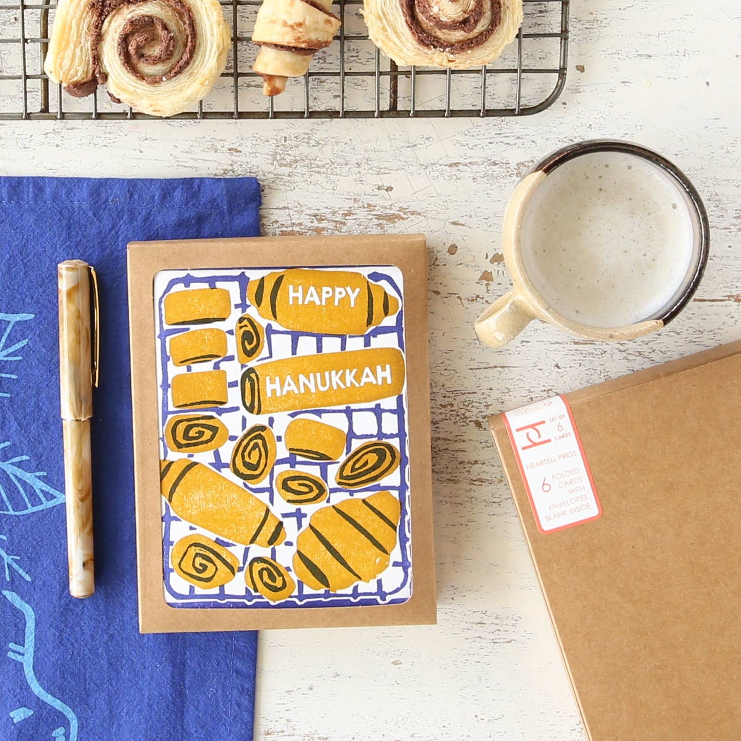 Happy Hanukkah (Rugelach) Card - Boxed Set of Six