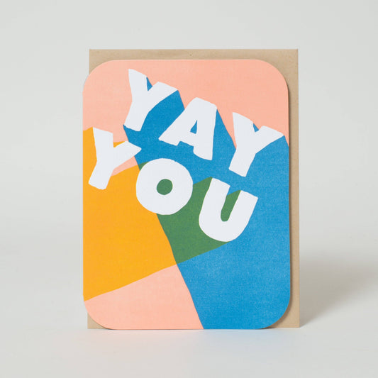 Yay You Bold Letters Congrats Card by Egg Press
