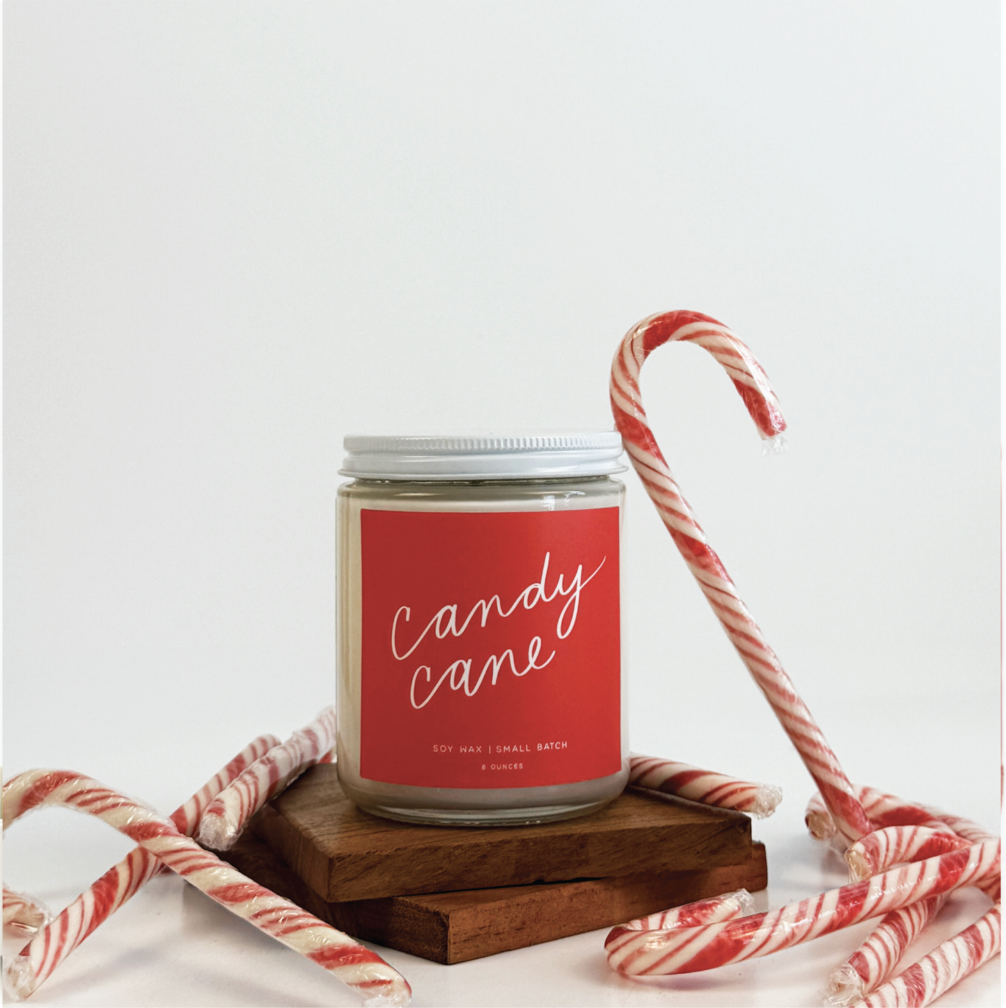 Candy Cane Candle | Peppermint + Vanilla