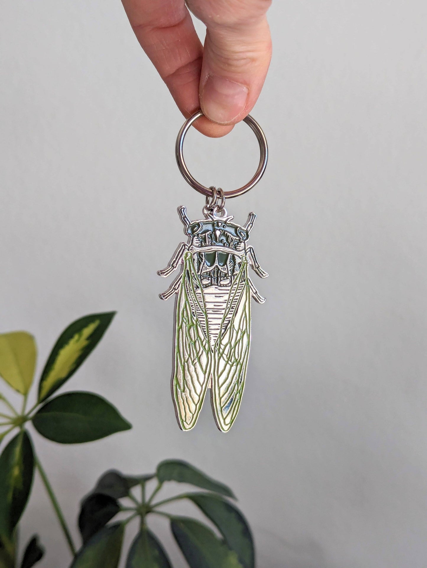 Metal Enamel Keychain | Cicada