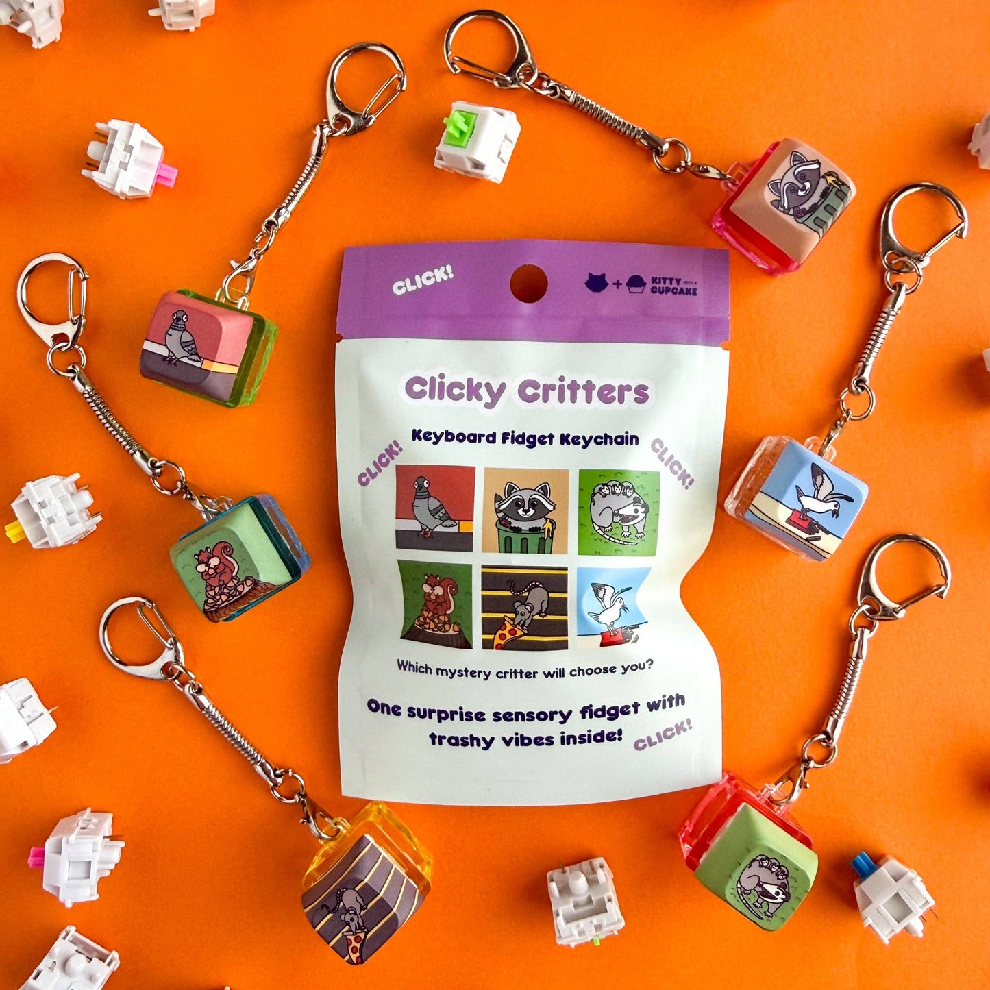 Clicky Critters Fidget Keychain - Blind Bag