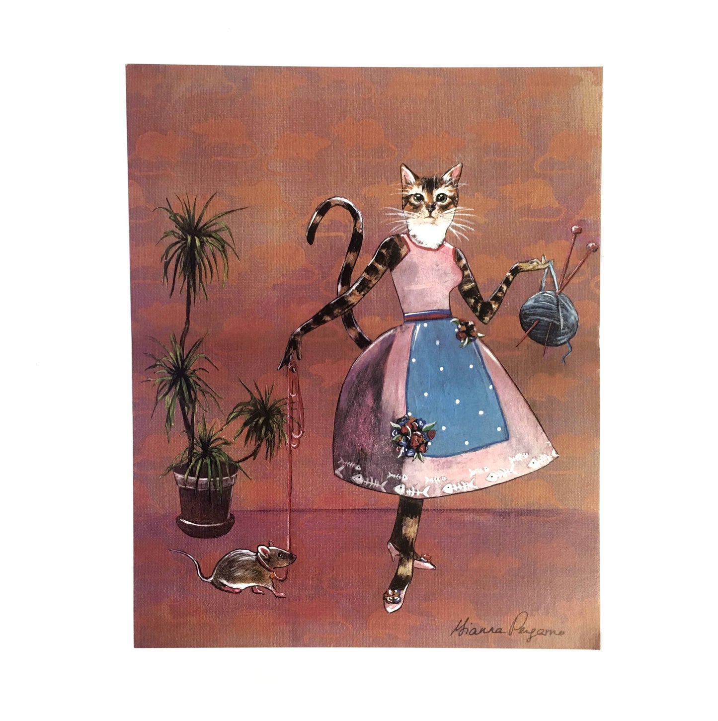 Cat and Mouse 8X10 Art Print