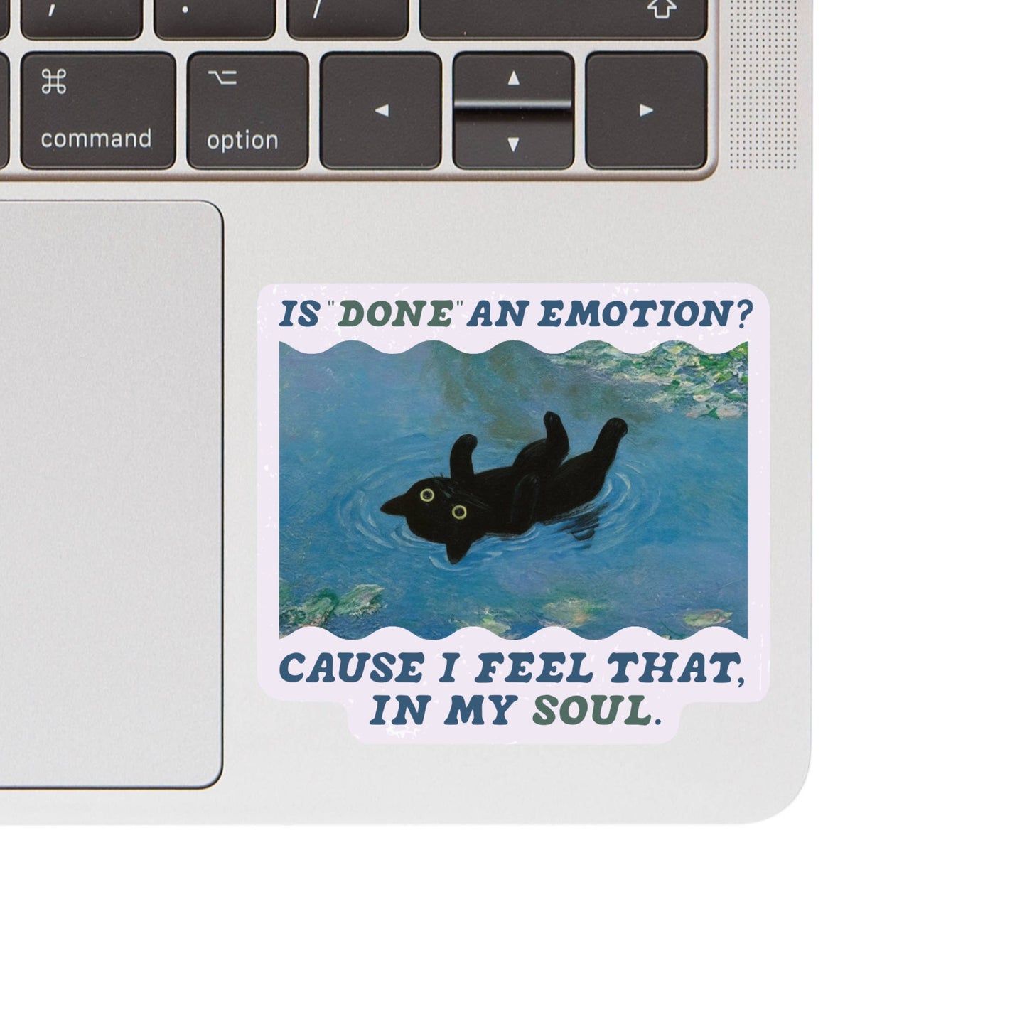 Mental Health Cute Kitty Cat Pond High Quality Vinyl Sticker