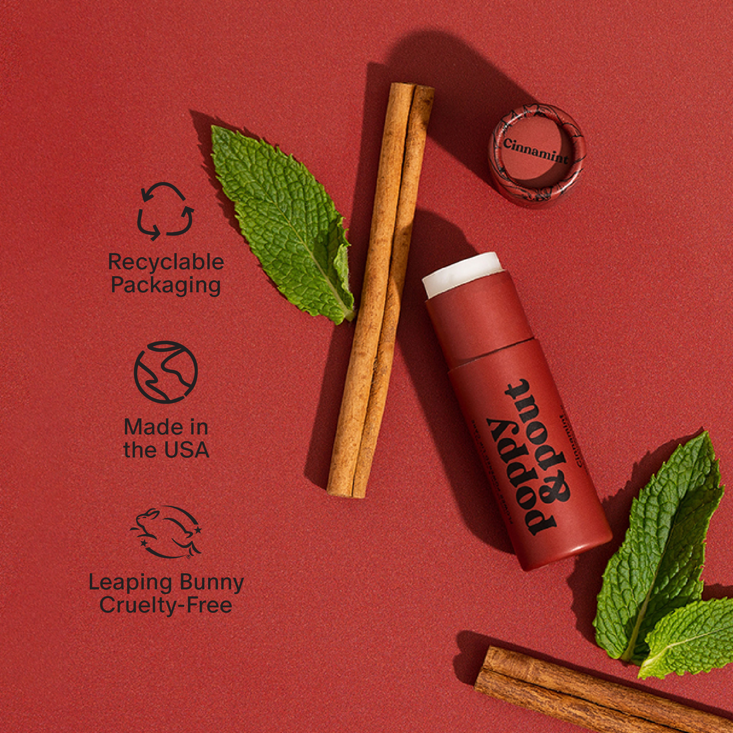 Poppy & Pout Lip Balm Cinnamint