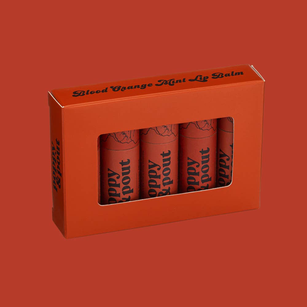 Poppy & Pout Lip Balm Blood Orange Mint