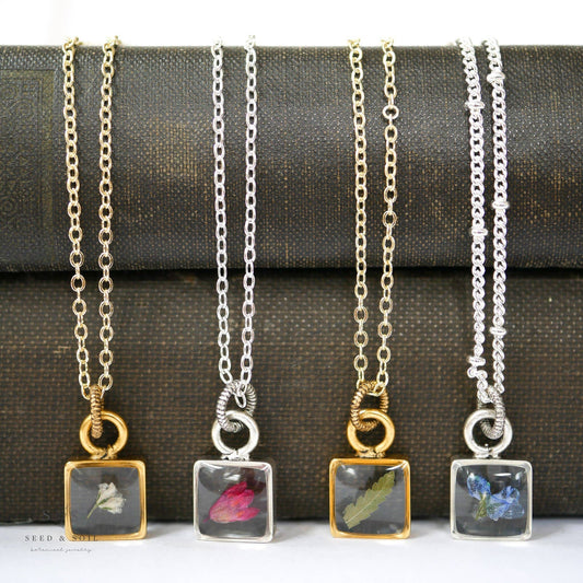Tiny Square Pendant